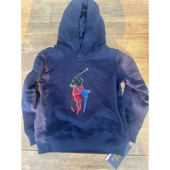 Polo Ralph Lauren Kids, size 5, Classic Fit LOGO Fleece Hoodie, NWT - Picture 1 of 6